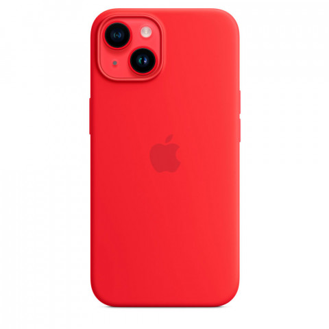 Чехол LUX Silicone Case для iPhone 14 Red with MagSafe